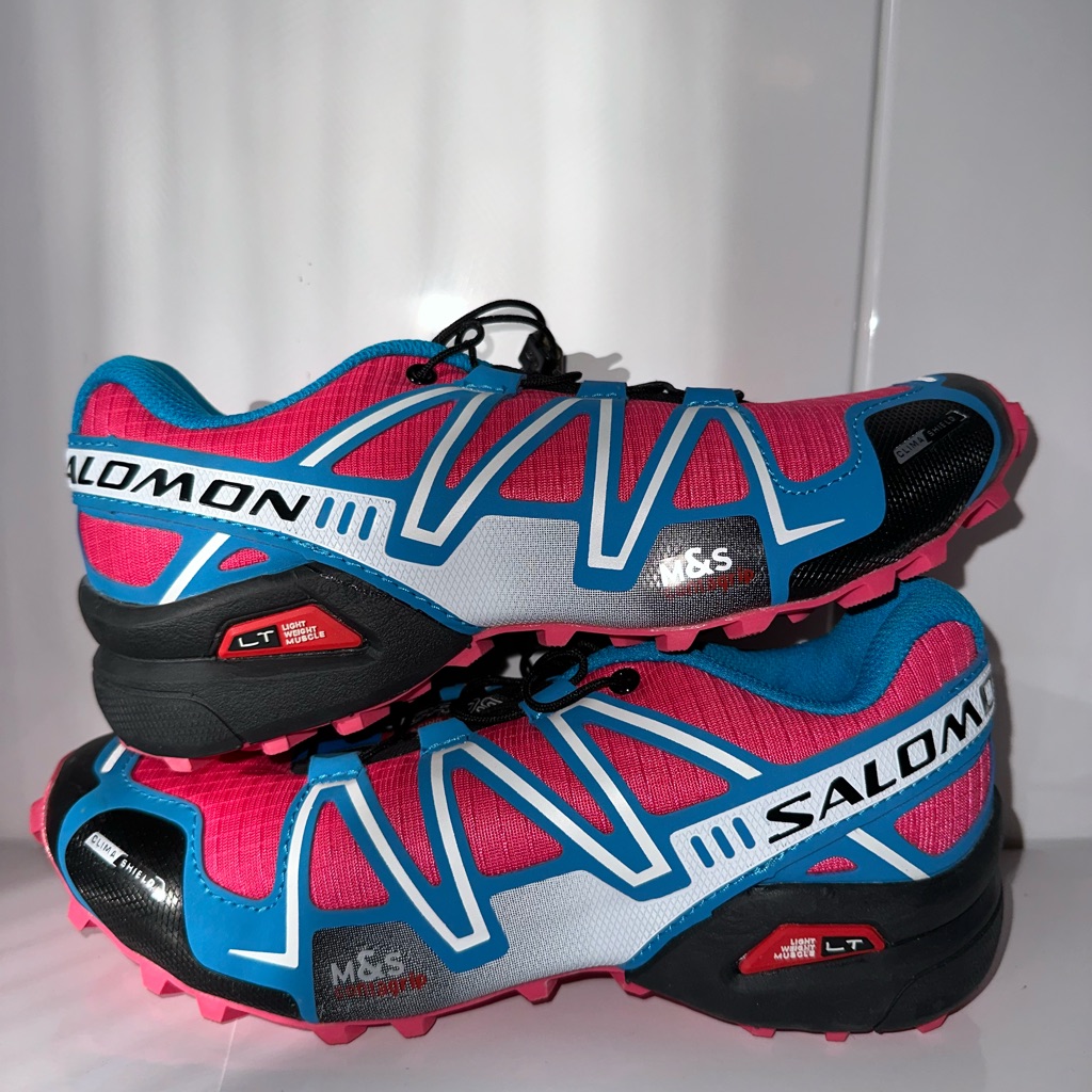 Salomon Pink And Blue Trail Running Shoes